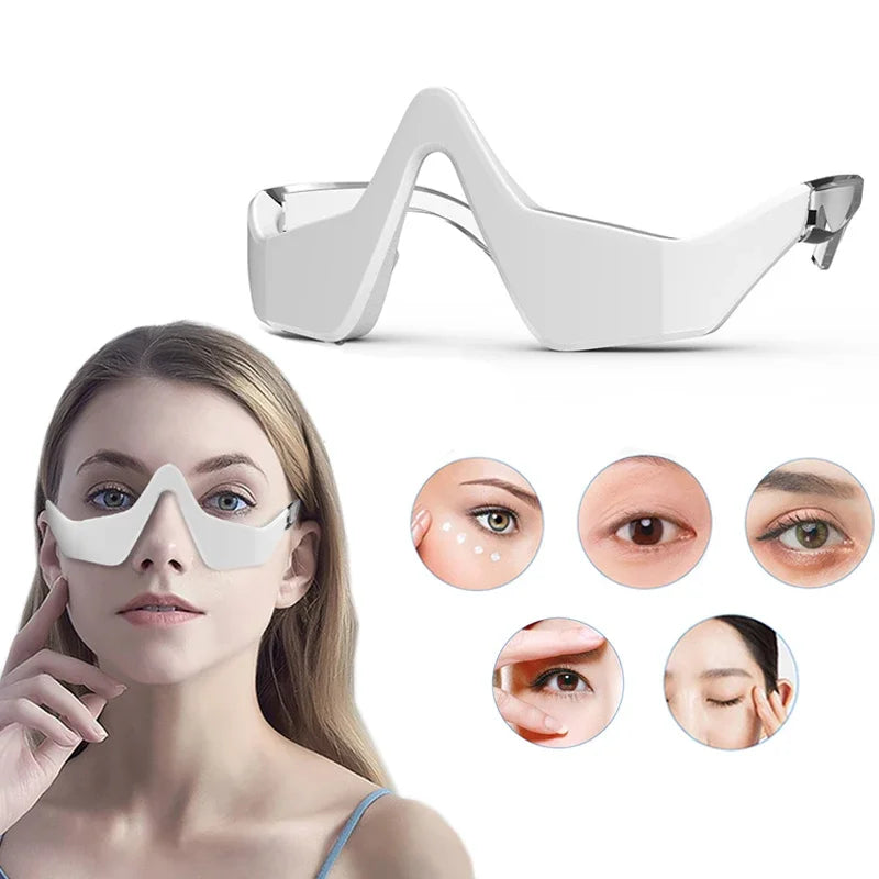 Anti-Aging Eye Massager Red Light Therapy Hot Compress Eyes Fatigue Relief Relaxation Relieve Dark Circles EMS Eye Care Massage